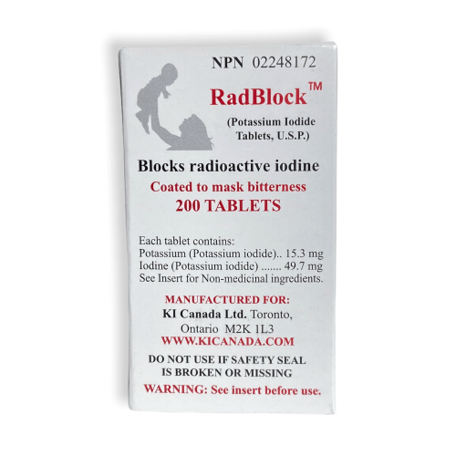 RadBlock 200 – Coated, Scored Potassium Iodide (KI) Tablets - KI Canada