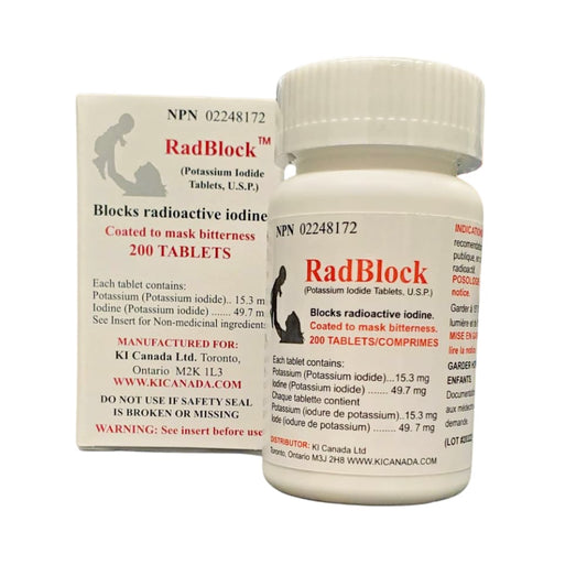 Buy Bulk RadBlock 200 Coated Scored Potassium Iodide Tablets : Expire 2034