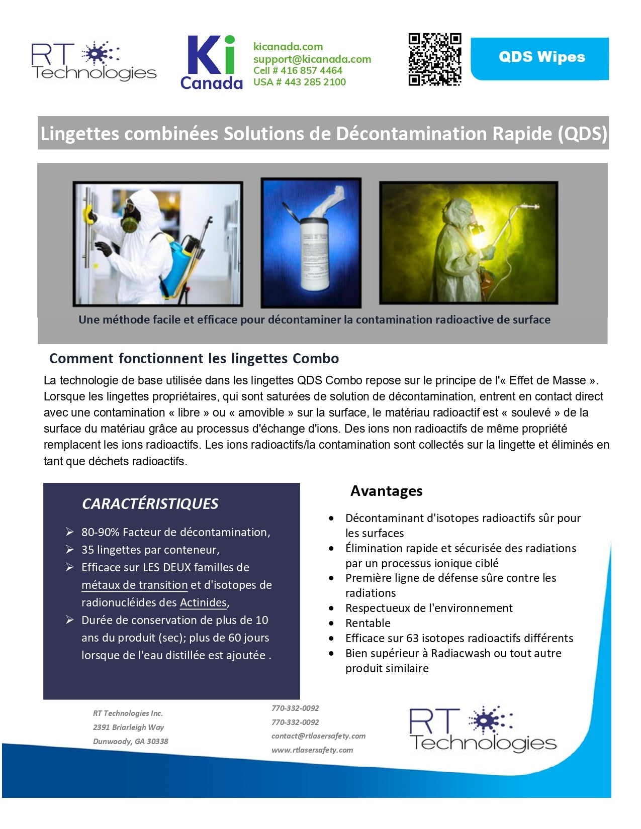 Quick Decontamination Solution Combo Wipes - KI Canada